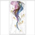 Golden Deer Abstract Canvas Print