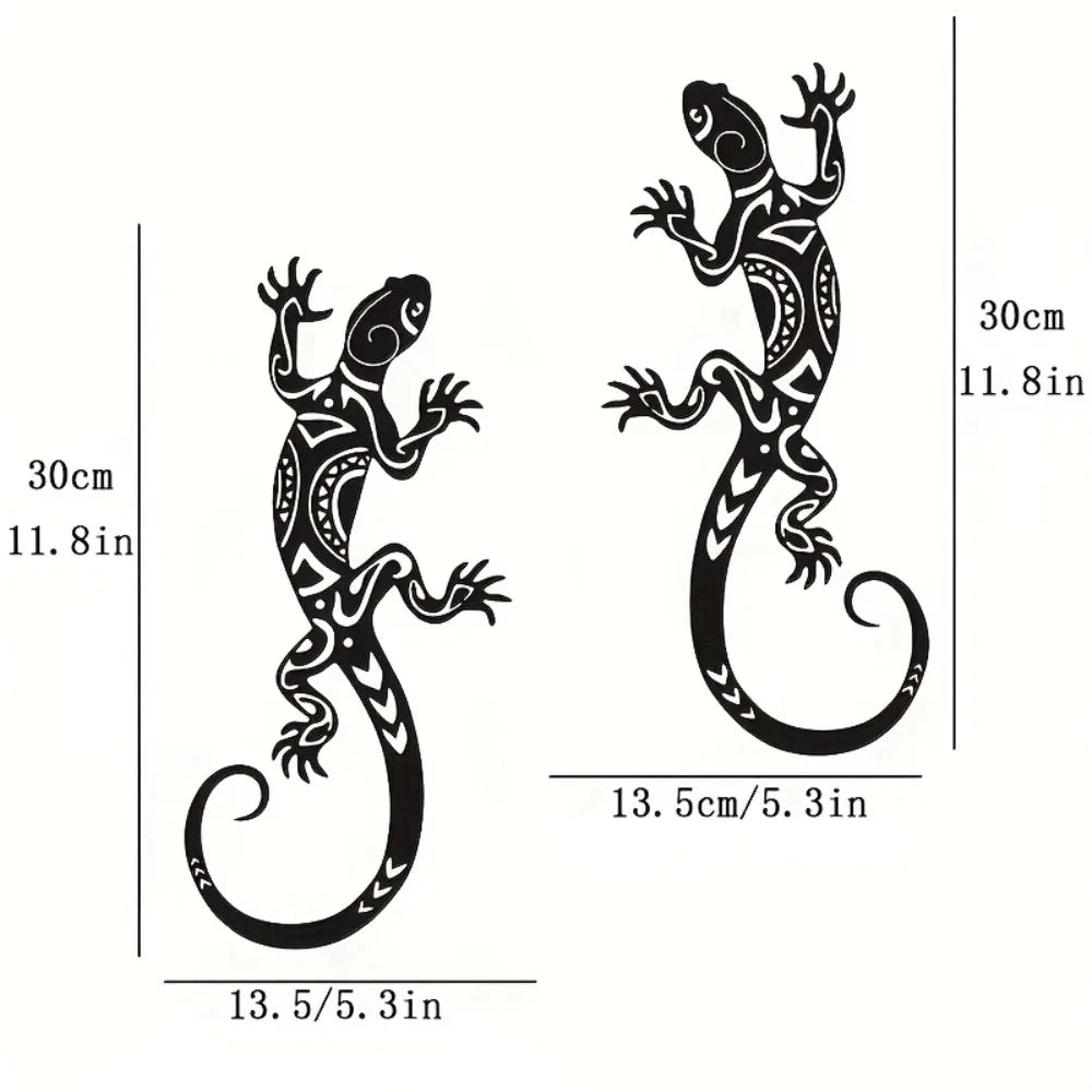 Wrought Iron Gecko Wall Art (Set of 2)