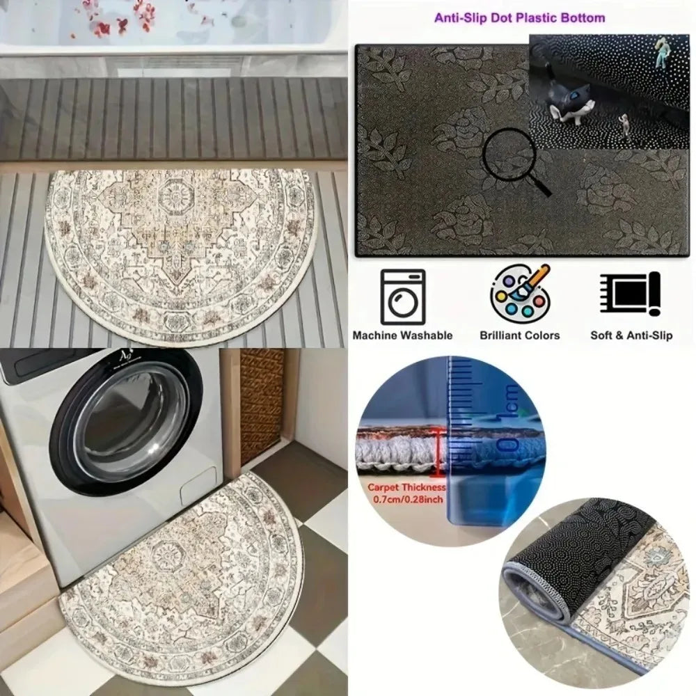 Retro Vinyl Record Half-Round Doormat