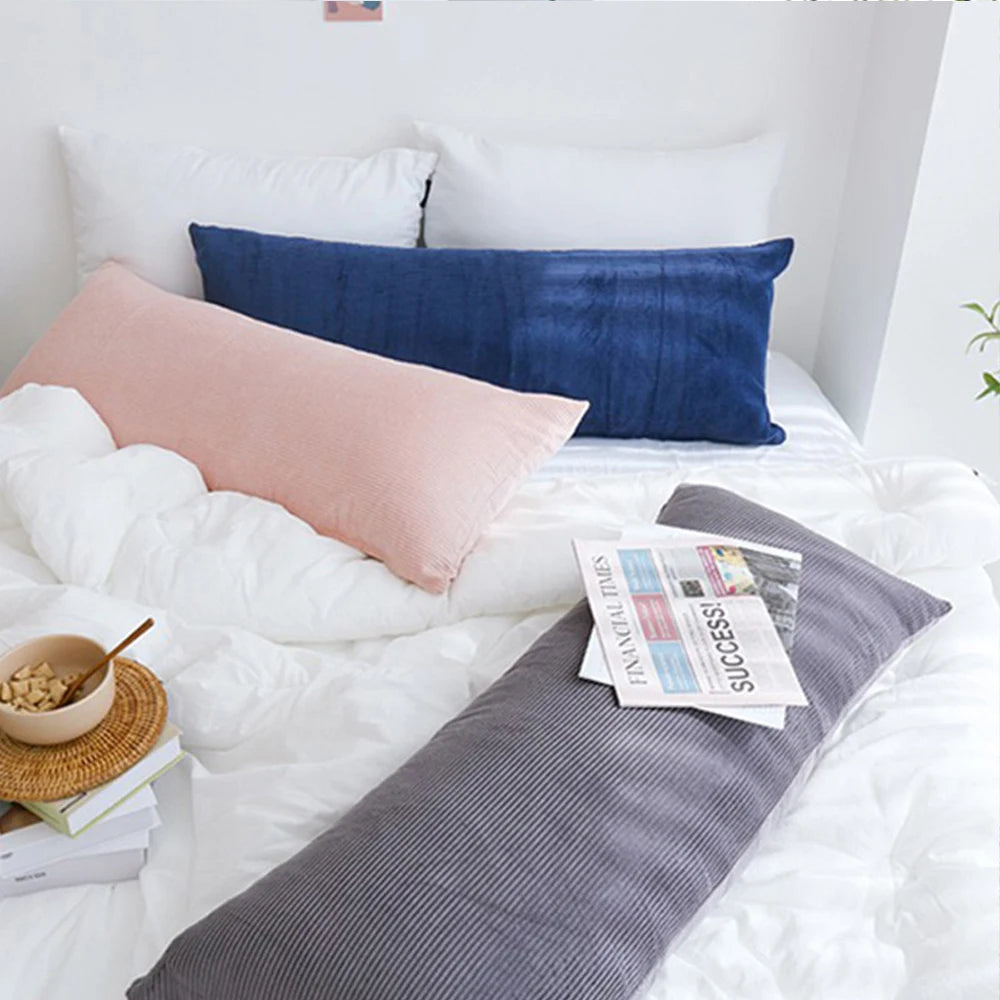Striped Corduroy Body Pillow Cover